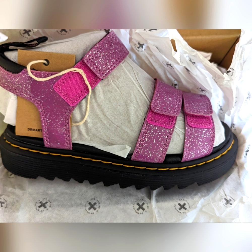 Dr Martens Klaire J Dark Pink / Cosmic Glitter